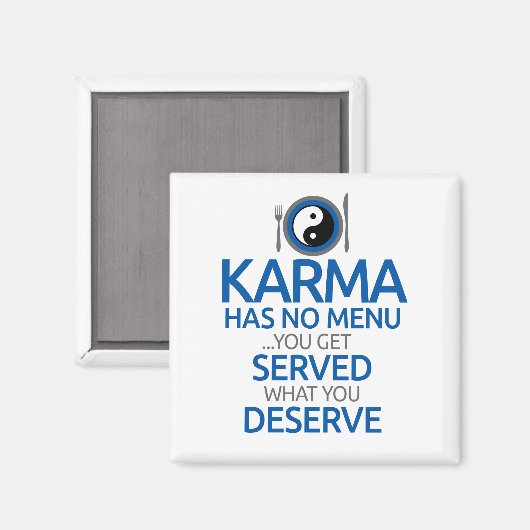 Karma hat kein Menü... Yin Yang Graphic Magnet (Vorderseite/Rückseite)
