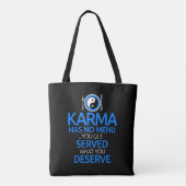 Karma hat kein Menü... Yin Yang Graphic Tasche (Rückseite)