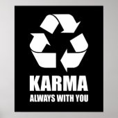 Karma immer mit dir Buddhist Buddha Funny Poster (Vorne)