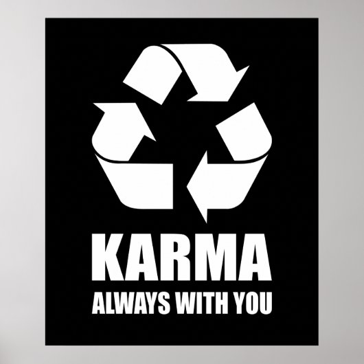 Karma immer mit dir Buddhist Buddha Funny Poster (Vorne)