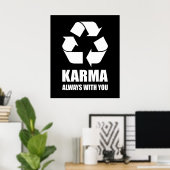 Karma immer mit dir Buddhist Buddha Funny Poster (Heimbüro)