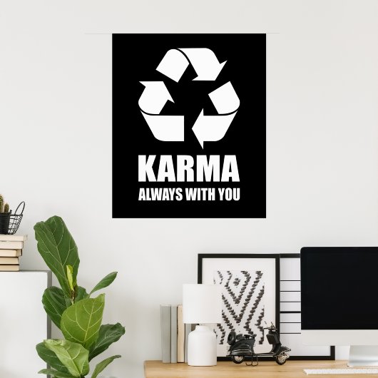 Karma immer mit dir Buddhist Buddha Funny Poster (Heimbüro)