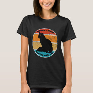 Karma ist eine Katze, die auf meinem Schoß schnurr T-Shirt