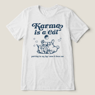 Karma ist eine Katze Tri-Blend Shirt