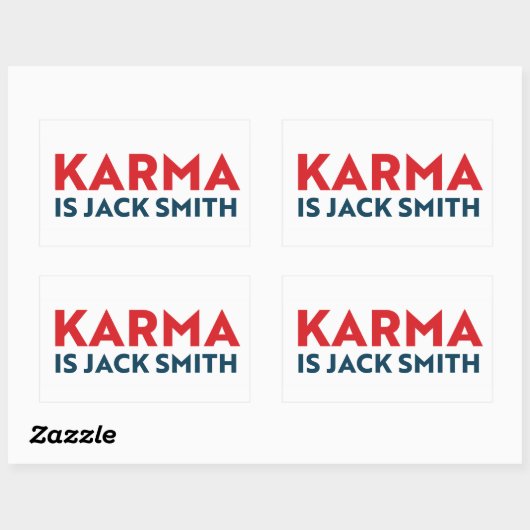 Karma ist Jack Smith Rechteckiger Aufkleber (Blatt)