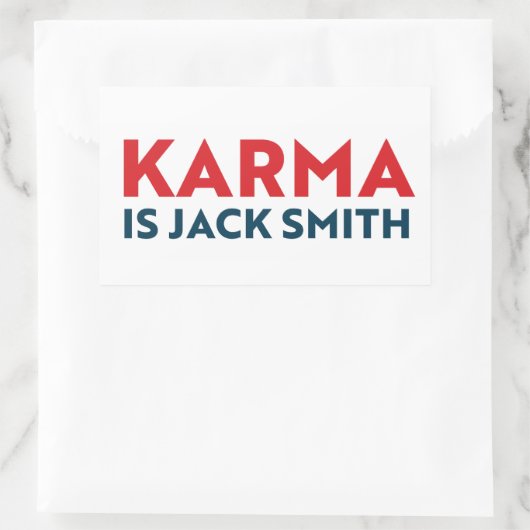 Karma ist Jack Smith Rechteckiger Aufkleber (Tasche)