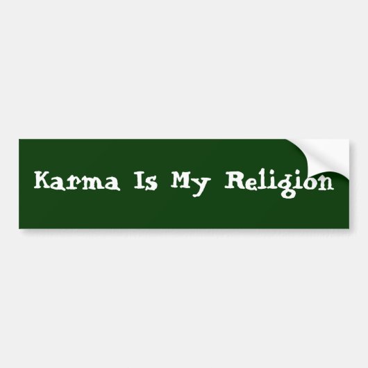 Karma ist meine Religion Autoaufkleber (Vorne)