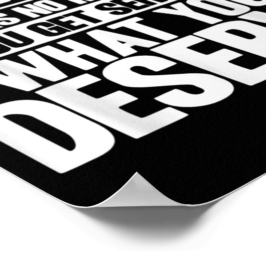 Karma Karma hat kein inspirierendes Sprichwort Poster (Ecke)