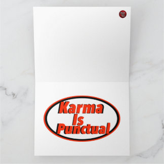KARMA: Karma ist pünktlich Druck Neuheit Dankeskarte