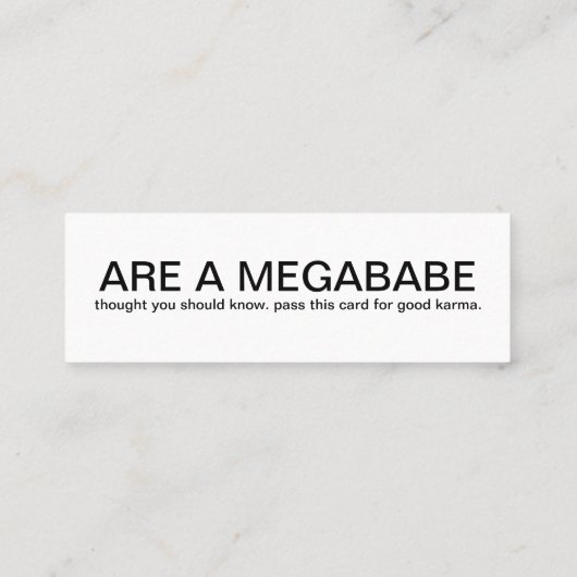 Karma-Karten Mini Visitenkarte (Rückseite)