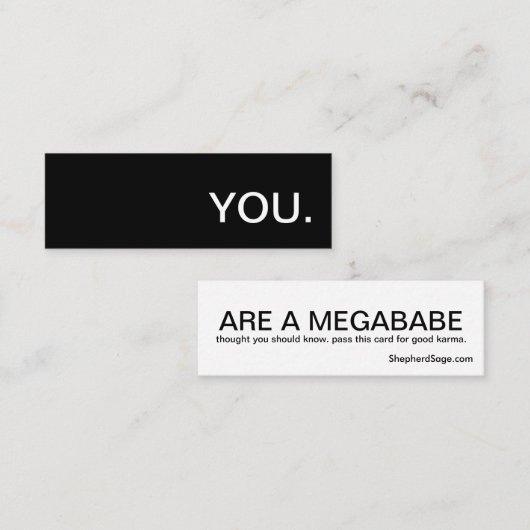 Karma-Karten Mini Visitenkarte (Vorne/Hinten)