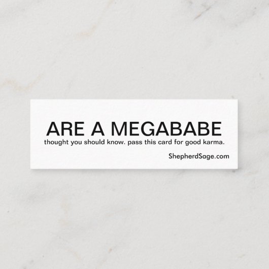 Karma-Karten Mini Visitenkarte (Rückseite)