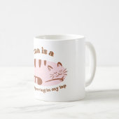 Karma-Katze-Tasse Kaffeetasse (VorderseiteRechts)