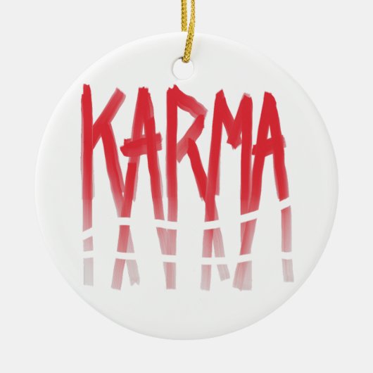 Karma Keramik Ornament (Vorne)