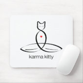 Karma Kitty - Regelmäßiger Text im Stil. Mousepad (Mit Mouse)