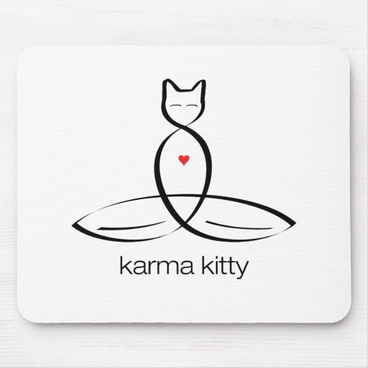 Karma Kitty - Regelmäßiger Text im Stil. Mousepad (Vorne)