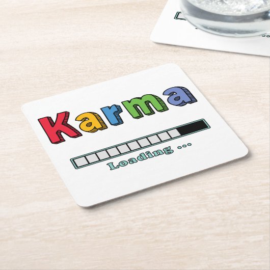 Karma Loading.. Square Paper Untersetzer (angewinkelt)
