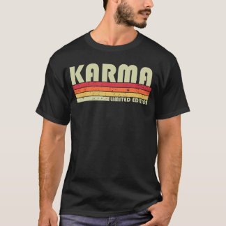 Karma Name Personalisiert Retro Vintage 80er 90er  T-Shirt