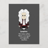 Karma & Newton's 3rd Law (Dark Background) Postcar Postkarte (Vorderseite)