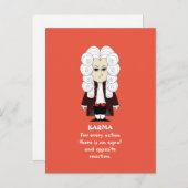 Karma & Newton's 3rd Law (Dark Background) Postcar Postkarte (Vorne/Hinten)