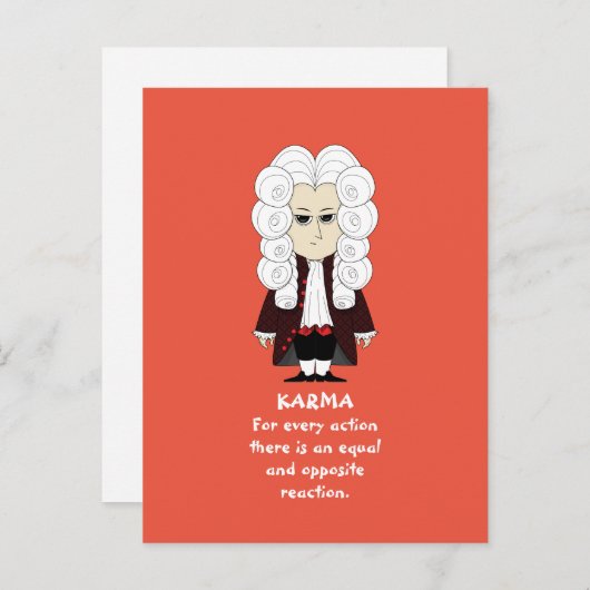 Karma & Newton's 3rd Law (Dark Background) Postcar Postkarte (Vorne/Hinten)