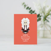 Karma & Newton's 3rd Law (Dark Background) Postcar Postkarte (Stehend Vorderseite)