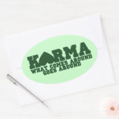 Karma Ovaler Aufkleber (Umschlag)
