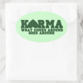 Karma Ovaler Aufkleber (Tasche)