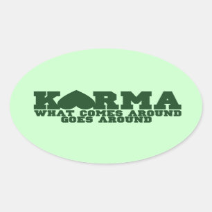 Karma Ovaler Aufkleber