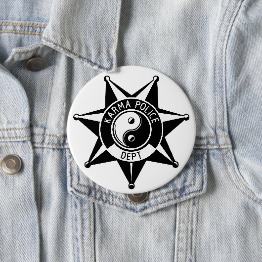 Karma-Polizei! Button (Beispiel)