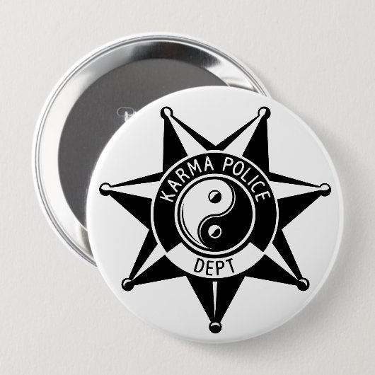 Karma-Polizei! Button (Vorne & Hinten)