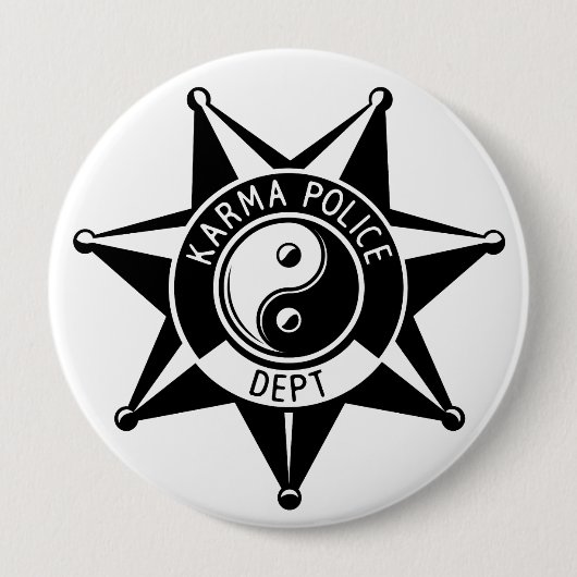 Karma-Polizei! Button (Vorderseite)