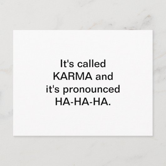 Karma Postcard Postkarte (Vorderseite)