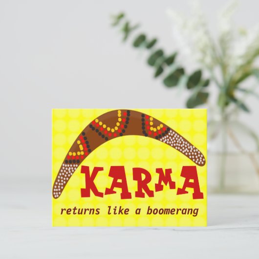 Karma Postcard Postkarte (Stehend Vorderseite)