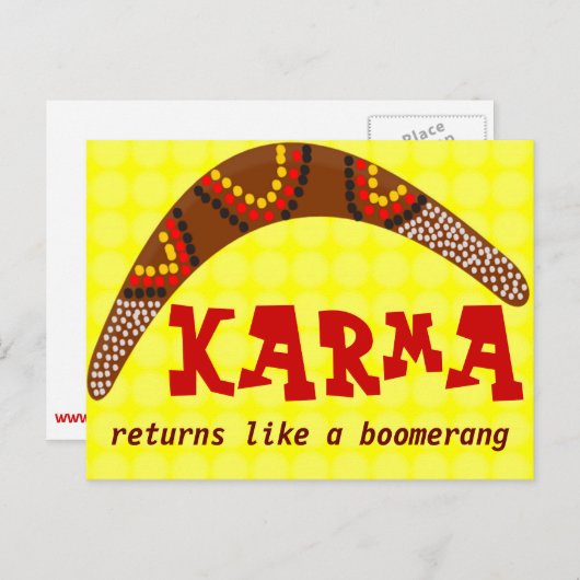 Karma Postcard Postkarte (Vorne/Hinten)