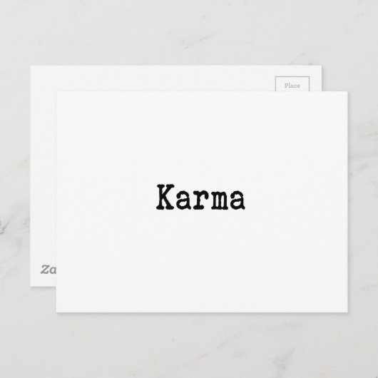 Karma Postkarte (Vorne/Hinten)