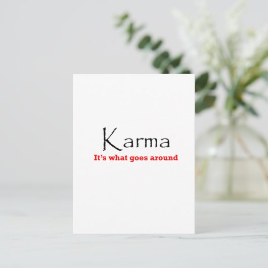 Karma Postkarte (Stehend Vorderseite)