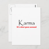 Karma Postkarte (Vorne/Hinten)