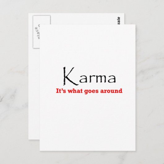 Karma Postkarte (Vorne/Hinten)