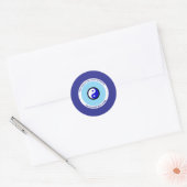 Karma Protection Dark Blue Evil Eye Yang Runder Aufkleber (Umschlag)