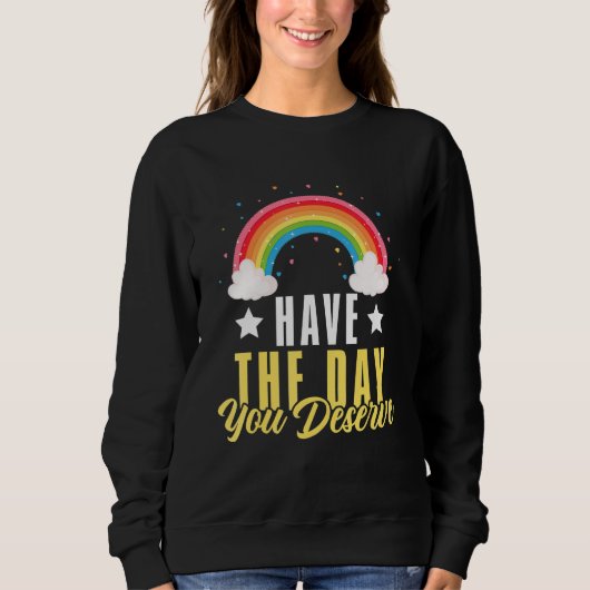 Karma Quotes Boho Rainbow Humor Sarcastic Men Wom Sweatshirt (Vorderseite)