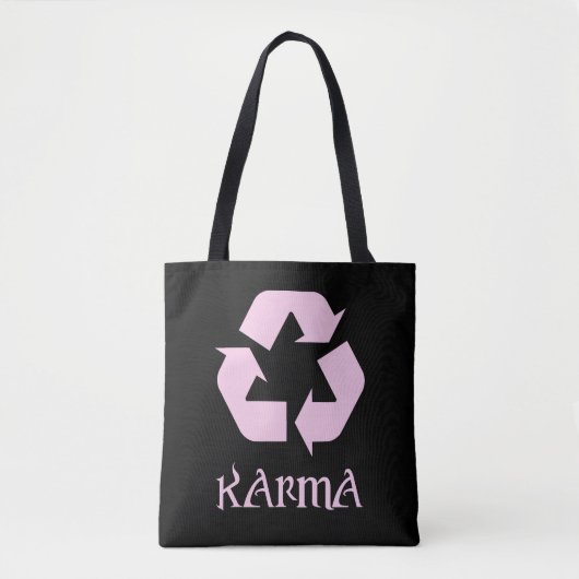 Karma Recycelte, was um sich geht Tasche (Vorderseite)