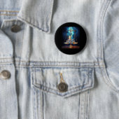 Karma sagt Absichten Gestalt Schicksal. Aufkleber Button (Beispiel)