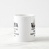 Karma u. Newtons 3. Law-V2 (heller Hintergrund) Kaffeetasse (Mittel)