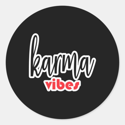 Karma Vibes Sticker (Vorderseite)