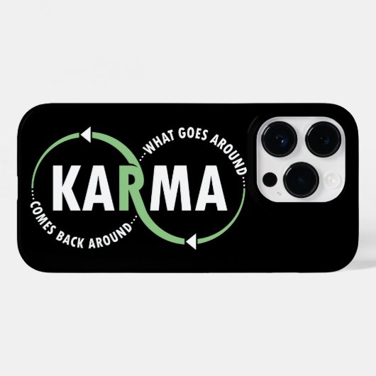 Karma - Was umher geht, kommt zurück (v1) Case-Mate iPhone Hülle (Rückseite (Horizontal))