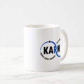 Karma - Was umher geht, kommt zurück (v1) Kaffeetasse (VorderseiteRechts)