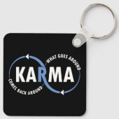 Karma - Was umher geht, kommt zurück (v1) Schlüsselanhänger (Rückseite)