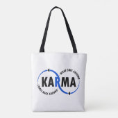 Karma - Was umher geht, kommt zurück (v1) Tasche (Rückseite)