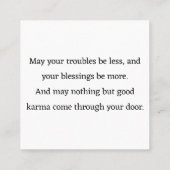 Karma Wheel Poem Pass auf den Karten (Rückseite)